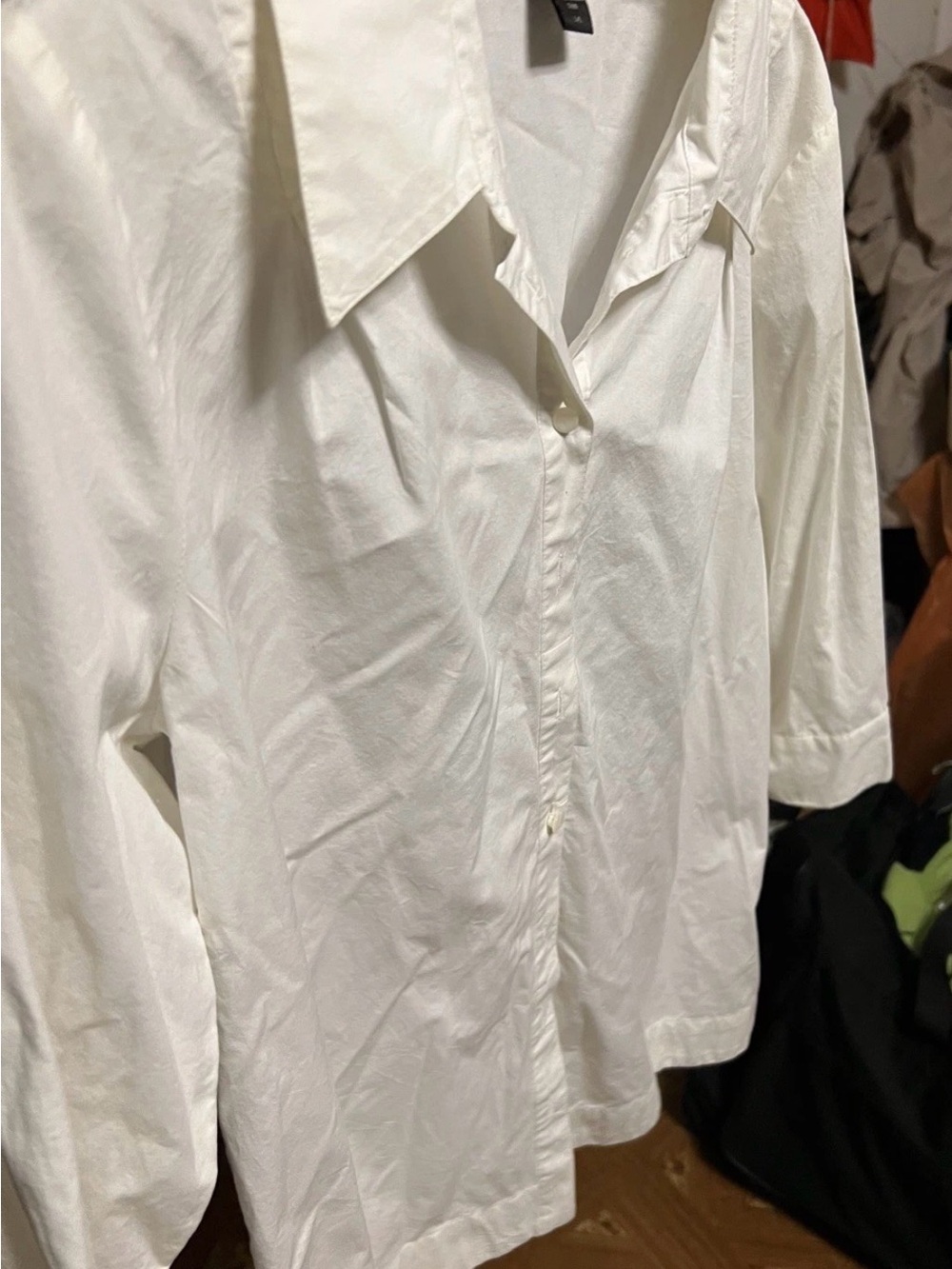 Apostrophe White Woman Casual Button-Down Shirt
